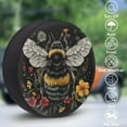 thumbnail image 3 of Spare Tire Cover Bee and Flowers Wheel Covers Protectors Waterproof Dust-Proof Universal Fit Trailer, RV, SUV and Many Vehicle, 3 of 8