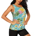 thumbnail image 2 of Balery Cute Pineapples Camiseta sin mangas estampada ligera para mujer, tops de entrenamiento sin mangas, camisetas de yoga transpirables de secado rápido.-Small, 2 of 7