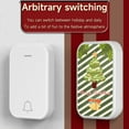 thumbnail image 5 of Nkmbld Wireless Doorbells for Home, Apartments, Businesses, Christmas Doorbell Household Wireless Through the Wall Doorbell Elderly Pager with 38 Ringtones, White, 5 of 8