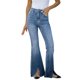 thumbnail image 1 of Mallas vaqueras Gibobby mujer cintura alta Pantalones acampanados con abertura ajustada con bolsillos M, 1 of 5