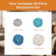 thumbnail image 2 of BlinkL Blue Valentine's Day Wicker Decorative Balls 36 Count, 2 of 7