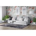 thumbnail image 2 of L'Baiet Scarlett Gray Distressed Washable 5 ft. x 7 ft. Fabric Area Rug, 2 of 8