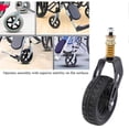 thumbnail image 2 of Wheelchair Front Wheel with Shock Absorbing Spring 360 Deg PU Hub Rollator Front Caster for Rollators Walkers, 2 of 4