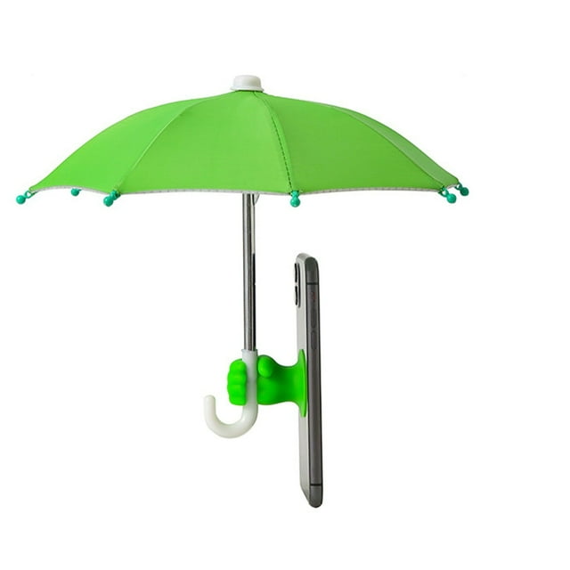 GUANGHONG Mini Support de Parapluie pour Téléphone Pare-Soleil Parapluie pour Cellulaire avec Ventouse Réglable Style Poing Visière Universelle pour Extérieur