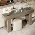 thumbnail image 3 of Tribesigns 63-Inch Farmhouse Console Table, Wooden Sofa Table Behind The Couch, Rectangular Entryway Table for Entrance, Hallway, Living Room (Gray), 3 of 7