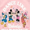thumbnail image 3 of Disney - Mickey & Friends - Donald Duck, Minnie, Mickey, & Daisy - Dance Like Nobody's Watching - Toddler And Youth Girls Raglan Graphic T-Shirt, 3 of 4