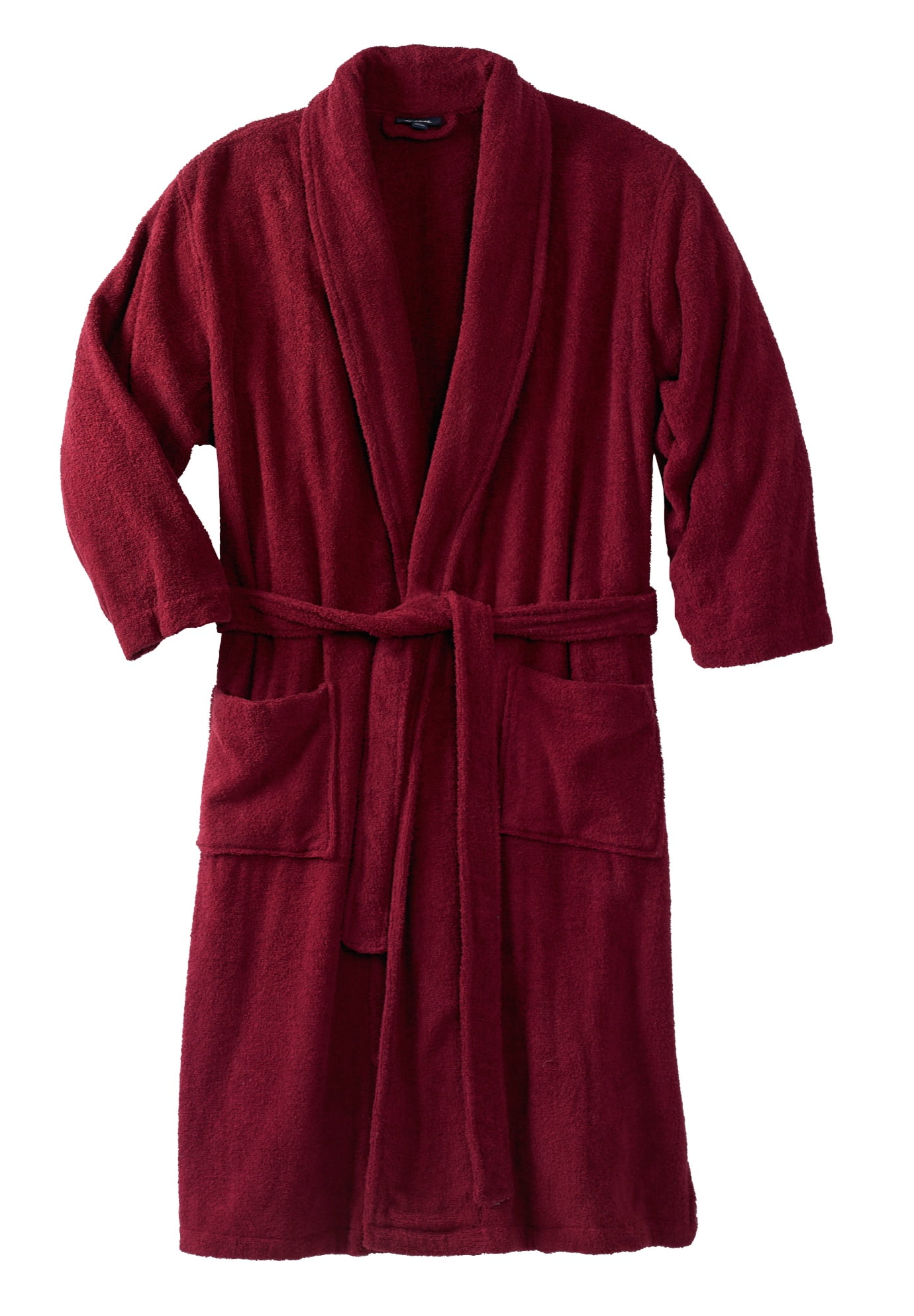 Kingsize Men's Big & Tall Terry Bathrobe With Pockets
