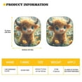 thumbnail image 3 of Jeiento Highland Cow Car Sun Shade Windshield Foldable Automotive Windshield Sunshades 2 Pcs Truck Windshield Sun Shade Cute Car Accessories Decor Universal Fit for Most Vehicles, 3 of 7