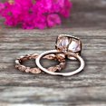 thumbnail image 4 of 2.55 carat Classic Cushion Moissanite Diamond wedding Bands Engagement Ring on 10k Rose Gold, 4 of 5