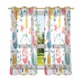 thumbnail image 6 of Yayeee Window Curtains Light Filtering 63"x42" Grommet Panel Pair Home Living Room Decor, Cute Easter Eggs, 6 of 7