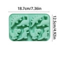 thumbnail image 2 of Dinosaur Silicone Candy Molds Gummy Dinosaur Molds 8-Cavity Shaped with T-rex,Stegosaurus,Triceratops,Brontosaurus,Non-Stick for Chocolate,Cookie,Snacks,Cake Decorations(Green), 2 of 5