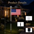 thumbnail image 4 of Luces Solares para Camino con Bandera Americana VOOYVEX Paquete de 8 Impermeables, 4 of 7