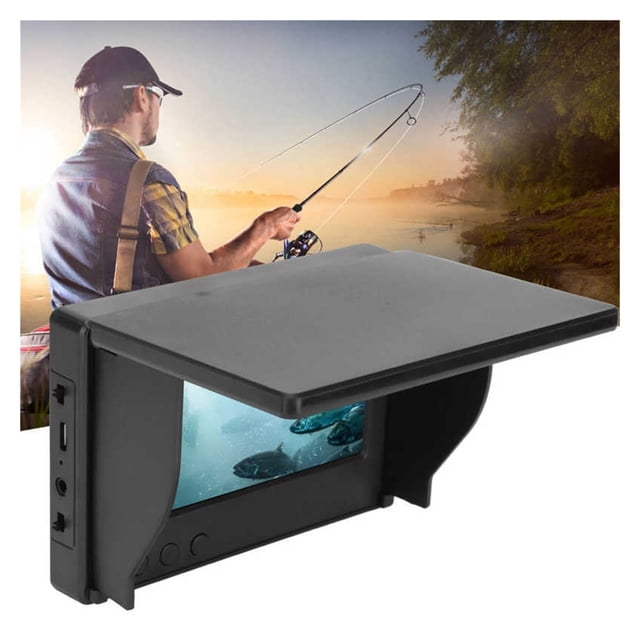 4.3 Inch Fish Finder Screen IPS Full Screen 800x480 CVBS Input 3.5mm Interface With Sun Visor Fish Finder Screen For Fishing ,Night Vision & Waterproof Design