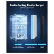 Mini Fridge with Freezer, 3.2 Cu.Ft, Two Door Compact Refrigerator, Adjustable Temp, Energy Efficient, Reversible Door, Low Noise - Bedroom, Dorm, Office