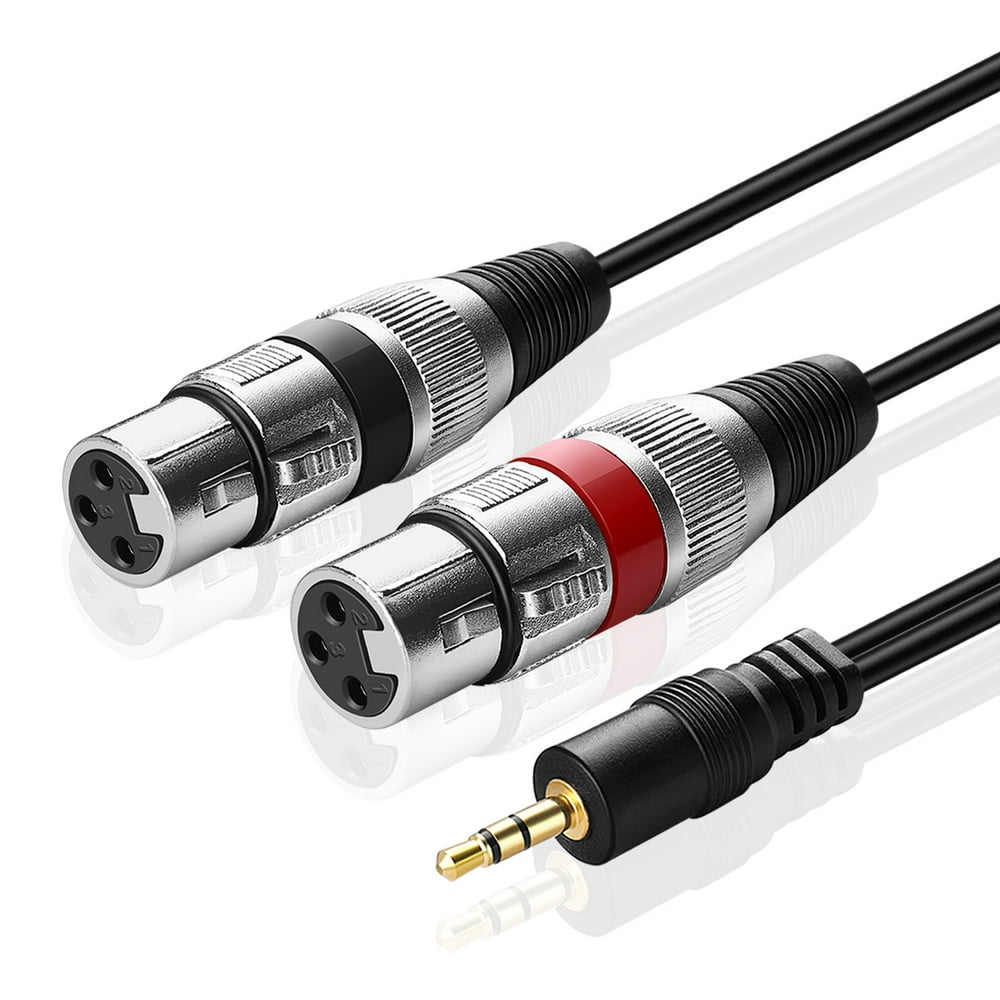 3.5mm to XLR Female Adapter Cable (6FT) Male to Female Stereo Unbalanced Interconnect XLR