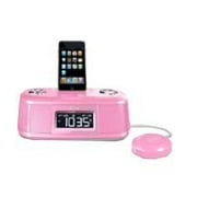 Angle View: iLuv iMM153 - Clock radio with Apple Dock cradle - 5 Watt - pink
