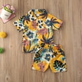 thumbnail image 3 of Sunisery Infant Baby Boys  Floral Print Short Sleeve T Shirts Tops+Shorts Holiday Summer Outfit, 3 of 5