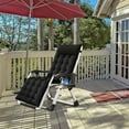 thumbnail image 3 of NAIZEA Outdoor deck chairs, zero Gravity Chairs Oversized Folding Patio Lounge Chair with Mat,Tray,Pillow, 3 of 10