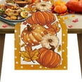 thumbnail image 5 of Wzzjkit Fall Table Runner Maple Leaves Table Runners Fall Table Decor Orange Pumpkin Runner Tablecloth Washable Thanksgiving Decorations for Home Tables Dinner 13x72in, 5 of 7