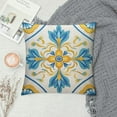 thumbnail image 2 of HENGT  Boho Yellow Decorative Throw Pillow Covers Retro Blue Geometric Mandala Flower Pillow Cushion Cases Farmhouse Pillow Shams for Couch Sofa Bed Home Decor Outdoor, 2 of 5