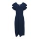 thumbnail image 3 of Vestido de Verano para las Mujeres sin Mangas Cuello en V con Mangas Voladoras, Color Sólido Y Vestido Sexy Fluido para las Mujeres, 3 of 6