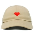 thumbnail image 4 of DALIX Pixel Heart Hat Womens Dad Hats Cotton Caps Embroidered Valentines Khaki, 4 of 7