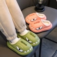 thumbnail image 4 of Otqutp Toddler Girls Boys Cute Dinosaur Slippers Kids Unisex Cartoon Animal Plush Fuzzy Soft Waterproof Household Shoes, 4 of 8