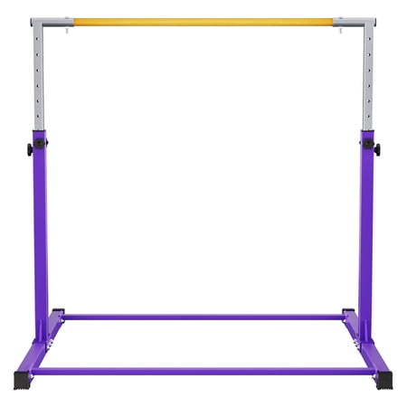 Signature Fitness Adjustable Folding Steel Gymnastics Bar, Purple