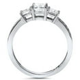 thumbnail image 2 of Pompeii3  1/2Ct Three Stone Princess Cut Diamond Engagement Ring 14K White Gold (H,SI2), 2 of 4