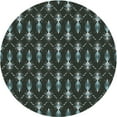 thumbnail image 1 of Ahgly Company Indoor Round Patterned Mid Gray Novelty Area Rugs, 6' Round, 1 of 6