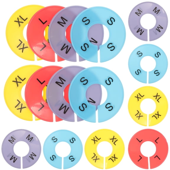 20pcs Hanging Closet Size Dividers Clothing Size Dividers Plastic Hangers Dividers L XL
