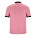 thumbnail image 7 of HOMADLES Mens polo Shirt Elasstic Soft Stripe polo Shirt Pink L, 7 of 7