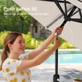 thumbnail image 6 of ACEGOSES 9ft LED Outdoor Patio Deck Solar Light Umbrellas w/ Tilt,Crank and 8 Ribs,Begie, 6 of 9