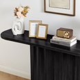 thumbnail image 4 of YOCWO 59" Long Black Console Table with Semicircular Table Leg, Big Fluted Base Sofa Table with Curved Edge Design for Entryway Hallway Living Room, 4 of 6