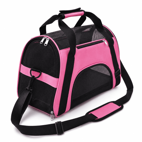 Pet Carrier Soft-Sided Carriers for Cat Carriers Dog Carrier for Small Medium Cats Dogs Puppies Pet Carrier Airline Approved up to 15 Lbs Cat Dog Pet Travel Carrier (Small,Pink)