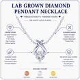 thumbnail image 4 of JeenMata X-Shaped Round Cut Lab Grown Diamond Pendant Necklace in 18K White Gold Plating for Women, 4 of 8