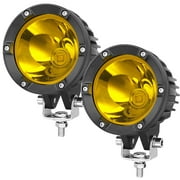 BREMBO Round LED Off Road Driving Spot Lights OFFROADTOWN 4" 80W 3000K Amber Fog Work Pods Spotlights Headlights For Truck Pikcup ATV UTV 4WD SUV