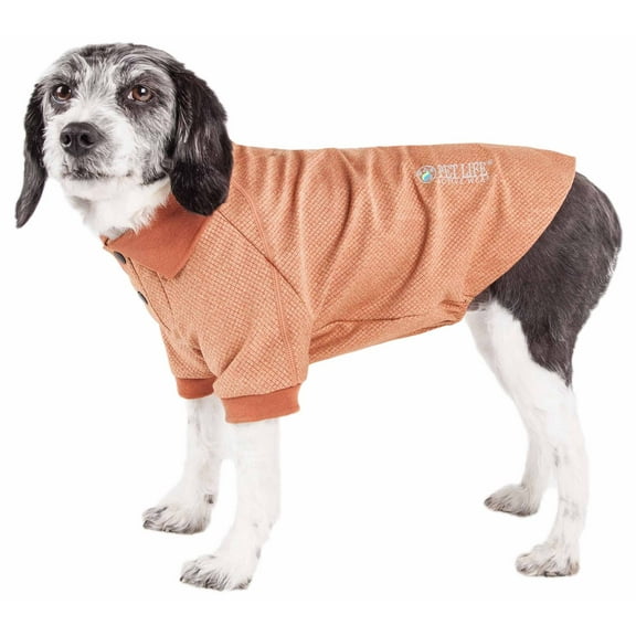 Pet Life ® Active 'Fur-Flex' Stretch and Quick-Dry Anti-Odor Fitness Yoga Dog Polo T-Shirt