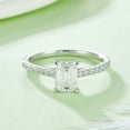 thumbnail image 3 of Baguette Cut 1CT Moissaite Engagement Ring, Half Eternity Promise Ring,Retro Women's Ring In 925 Sterling Silver, 3 of 6
