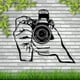 thumbnail image 4 of Decoración de pared metálica Cámara Decoración de pared metálica Fotógrafo Decoración de pared metálica Cámara Arte de pared Deportes Decoración de pared deportiva Línea Arte de pared, 4 of 8