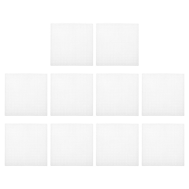 Unique Bargains Plastic Mesh Canvas Sheets,10Pcs 4 x 4' Cross Needlework Blank Yarn Crafting,Square