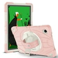 thumbnail image 2 of Dteck Case for Samsung Galaxy Tab A8 10.5-inch (SM-X200/X205),Heavy Duty 3-Layer Protection Rotating Stand Case Shockproof Armor Hard Cover with Shoulder Strap for Galaxy Tab A8 10.5-inch,Pink, 2 of 7