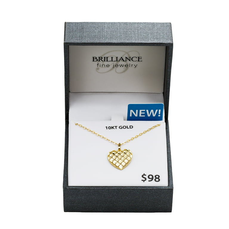 brilliance fine jewelry walmart gold heart necklace