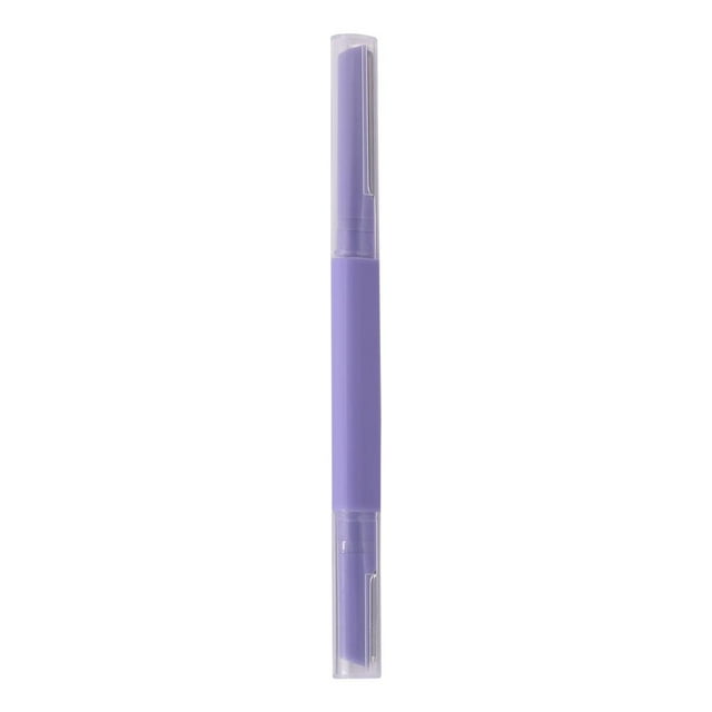 Double-Headed Eyebrow Trimmer & Shaper, Purple Macro Razor with Protective Mesh for Precise Shaping, Gentle Hair Removal Tool for Men & Women, Travel-Friendly Design