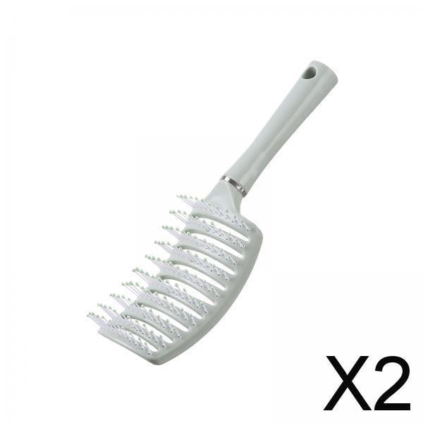 2x Cepillo para El Cabello Ahuecado Peine para El Cabello Herramienta para Desenredar El Secado Por Soplado Rápido Peine para Desenredar El Cabello 2 piezas