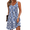 Blue-printed JH225, variant on Zeagoo Women's Casual Tshirt Dress with Pockets Summer Flowy Beach Dresses V Neck Women Sleeveless Tank Dress Short Mini Sundresses