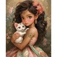 thumbnail image 1 of Kit Pintura Por Números Sobre Lienzo Arte Al Óleo Artesanal Imagen Niña Pared Del 40x50cm, 1 of 9