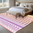 thumbnail image 6 of Purple Yellow Boho Washable Rug 5x7 Area Rugs for Living Room, Ethnic Tribe Arrows Geometric Large Bedroom Rug Soft Non-Slip Low Pile Floor Carpet for Dining Room Kitchen Office Laundry Nursery, 6 of 9