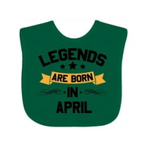 Inktastic Legends Are Born in April Boys or Girls Baby Bib