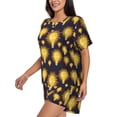 thumbnail image 3 of Womens Pajama Sets With Pocket, ider Light Bulb Pattern Lounge Sets Short Sleeve Sleepwear PJ Sets for Women, 3 of 6